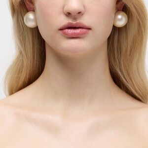JCREW Oversized Pearl Stud Earrings